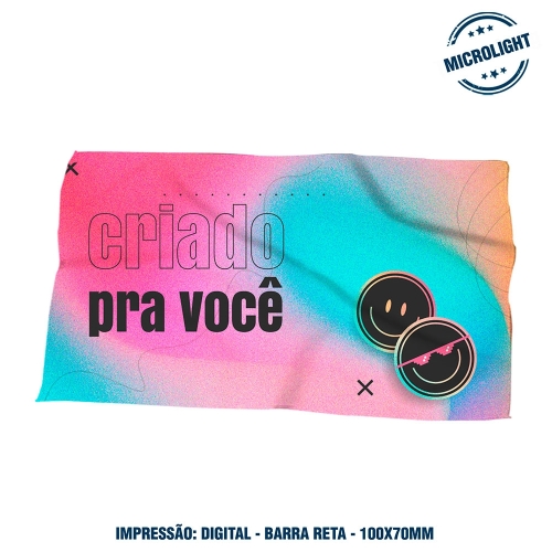 Canga. Tecido Crepe Impressão Digital. Acabamento: Overloque. Medida: 1 x 0,60m -84232