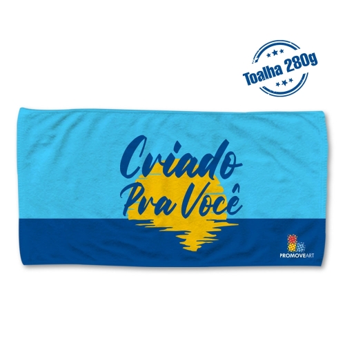 Toalha Aveludada - Tam: 70X140cm | 280 gr/m2 |55% Algodão + 45% Poliéster - À cores Digital -84228